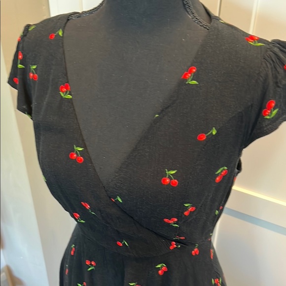 Lulus Dresses & Skirts - Lulu's Black Dress with Cherry Print